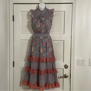 Allison New York Misha Floral Midi Dress Ruffles NEW‎